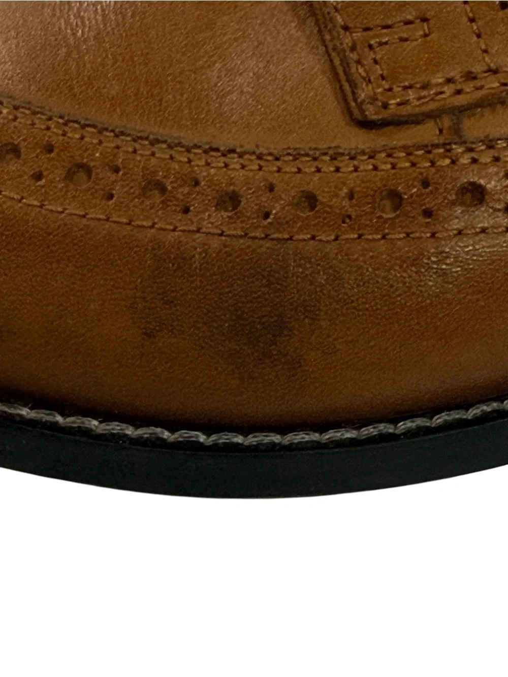 Nunn Bush Men’s Brown Leather Wingtip Oxford Dress Shoes Size 9 1/2 M